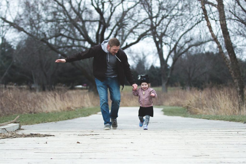 infj parent taking a walk with his daughter